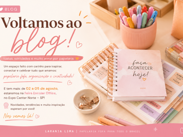 Voltamos ao Blog Laranja Lima Papelaria